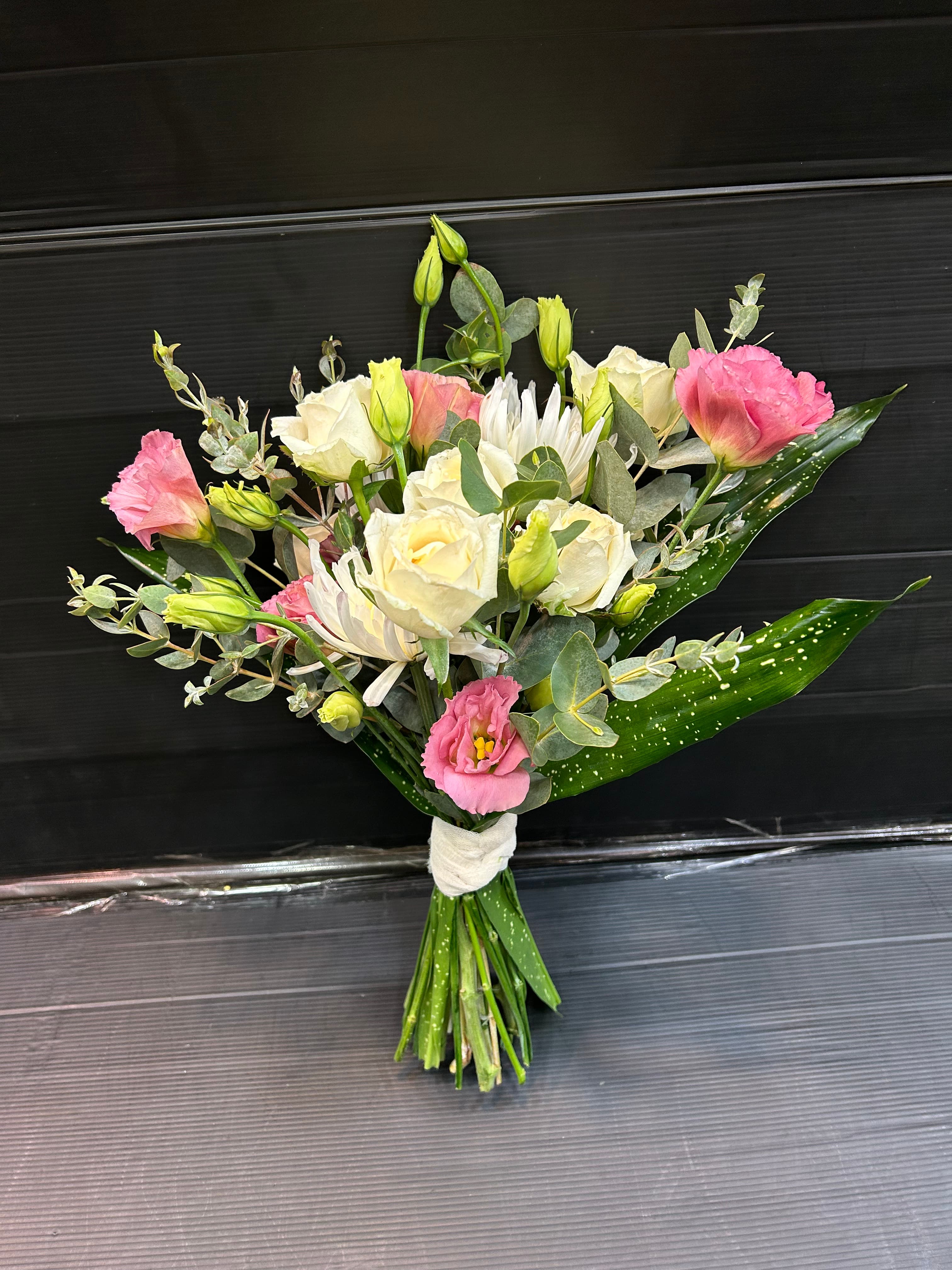 זר כלה כפרי ורוד