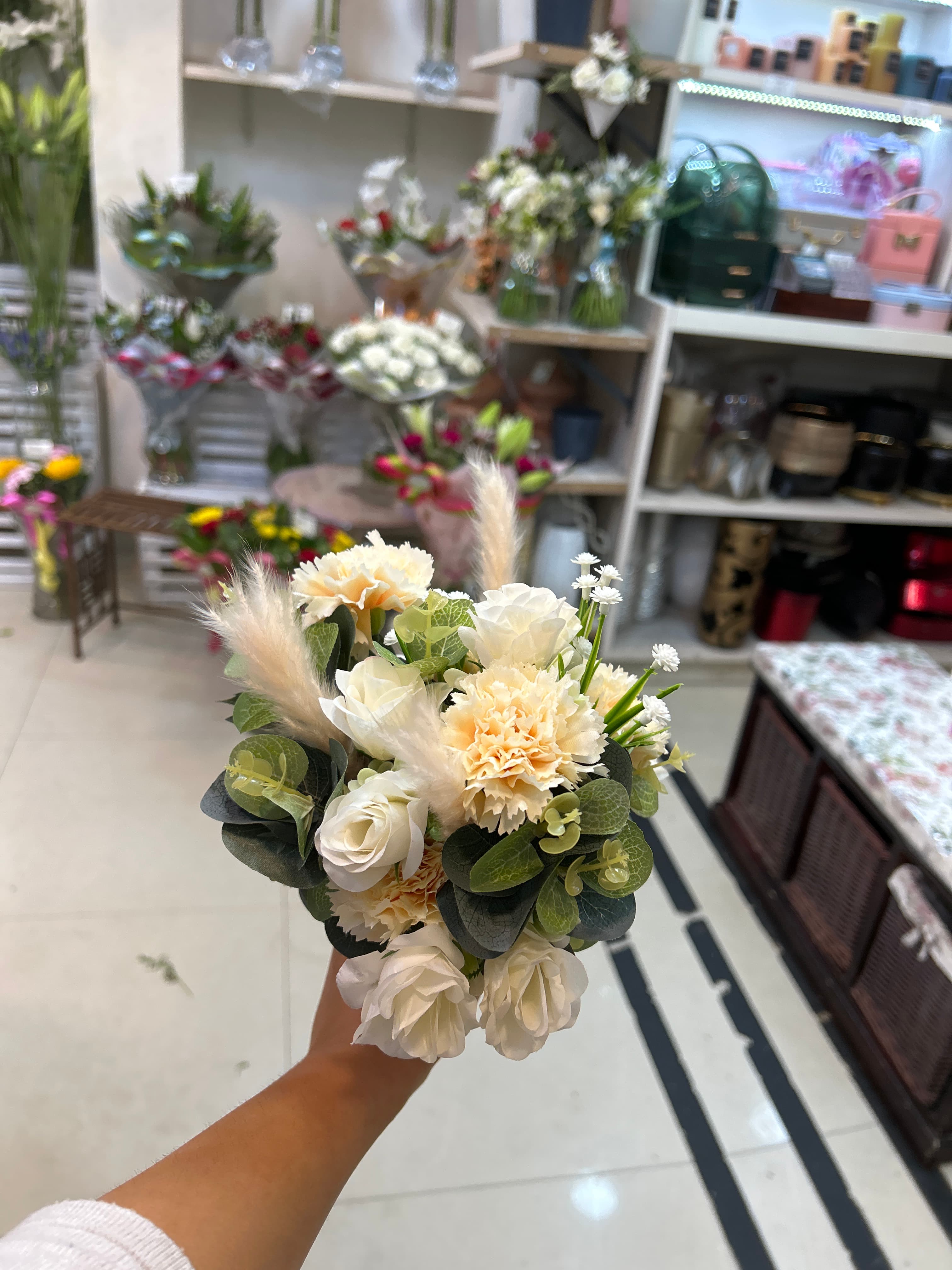 זר כלה מודרני מלאכותי