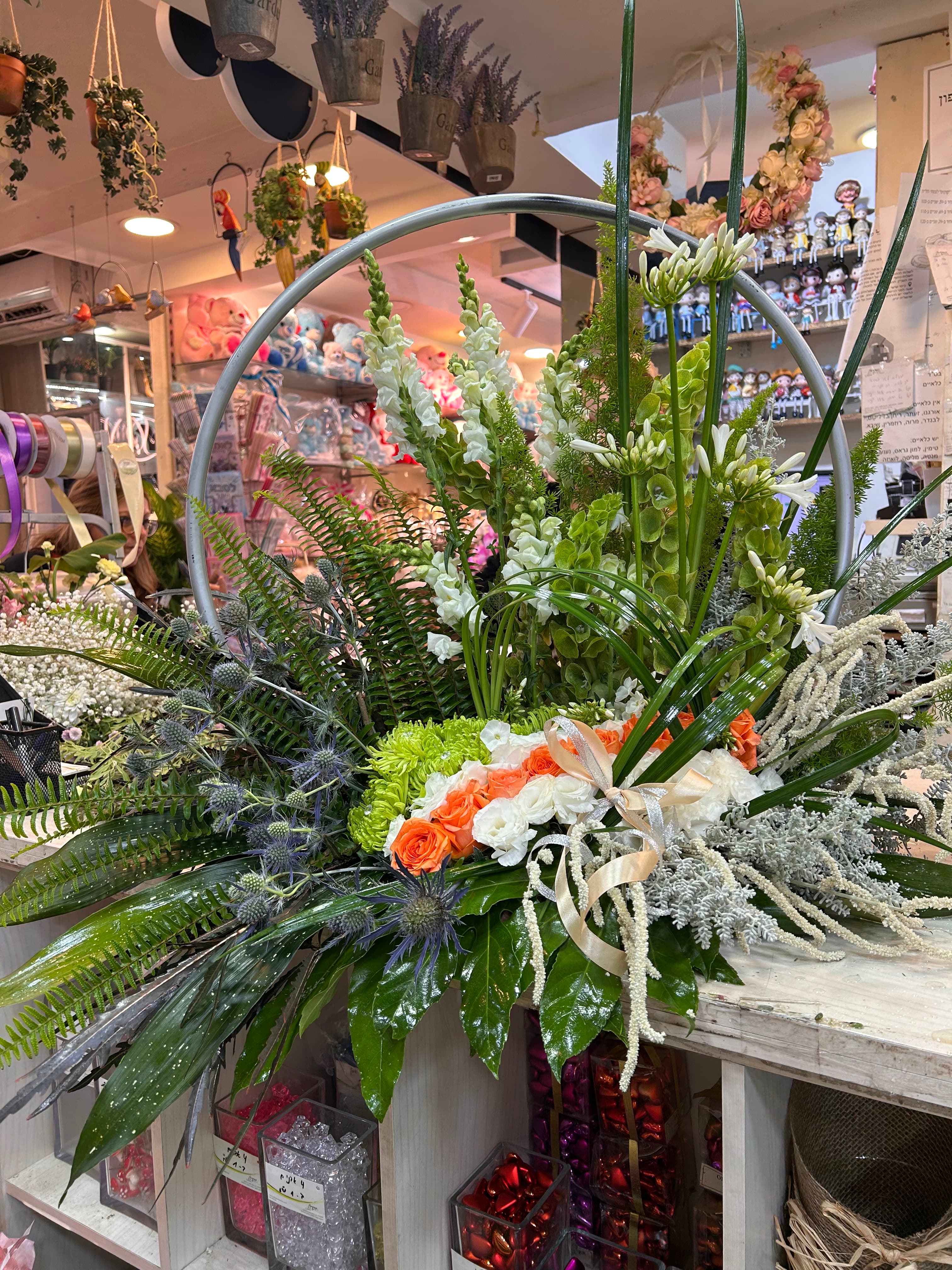 זר אירוסין מדהים פרחים חיים