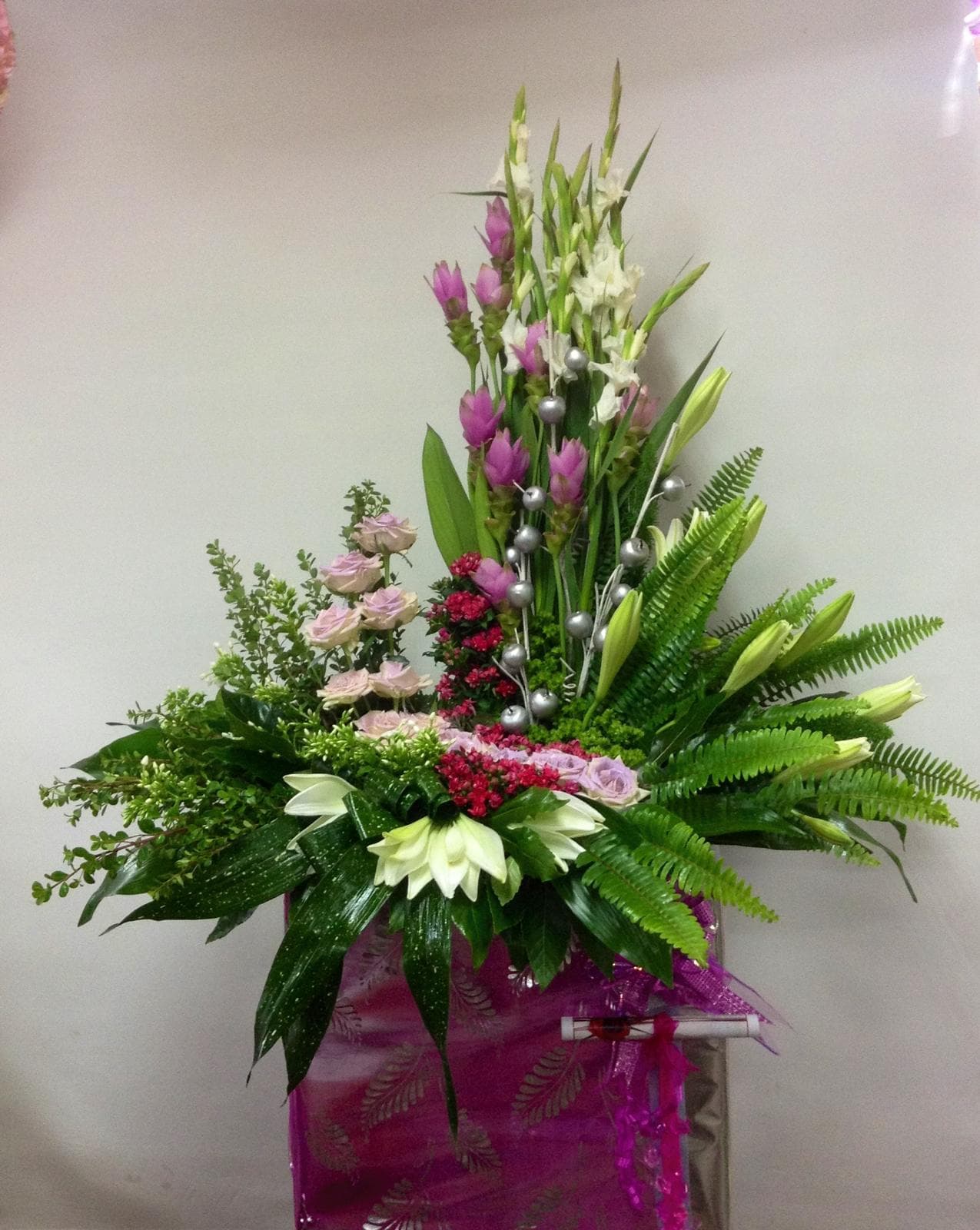 זר אירוסין פרחים חיים