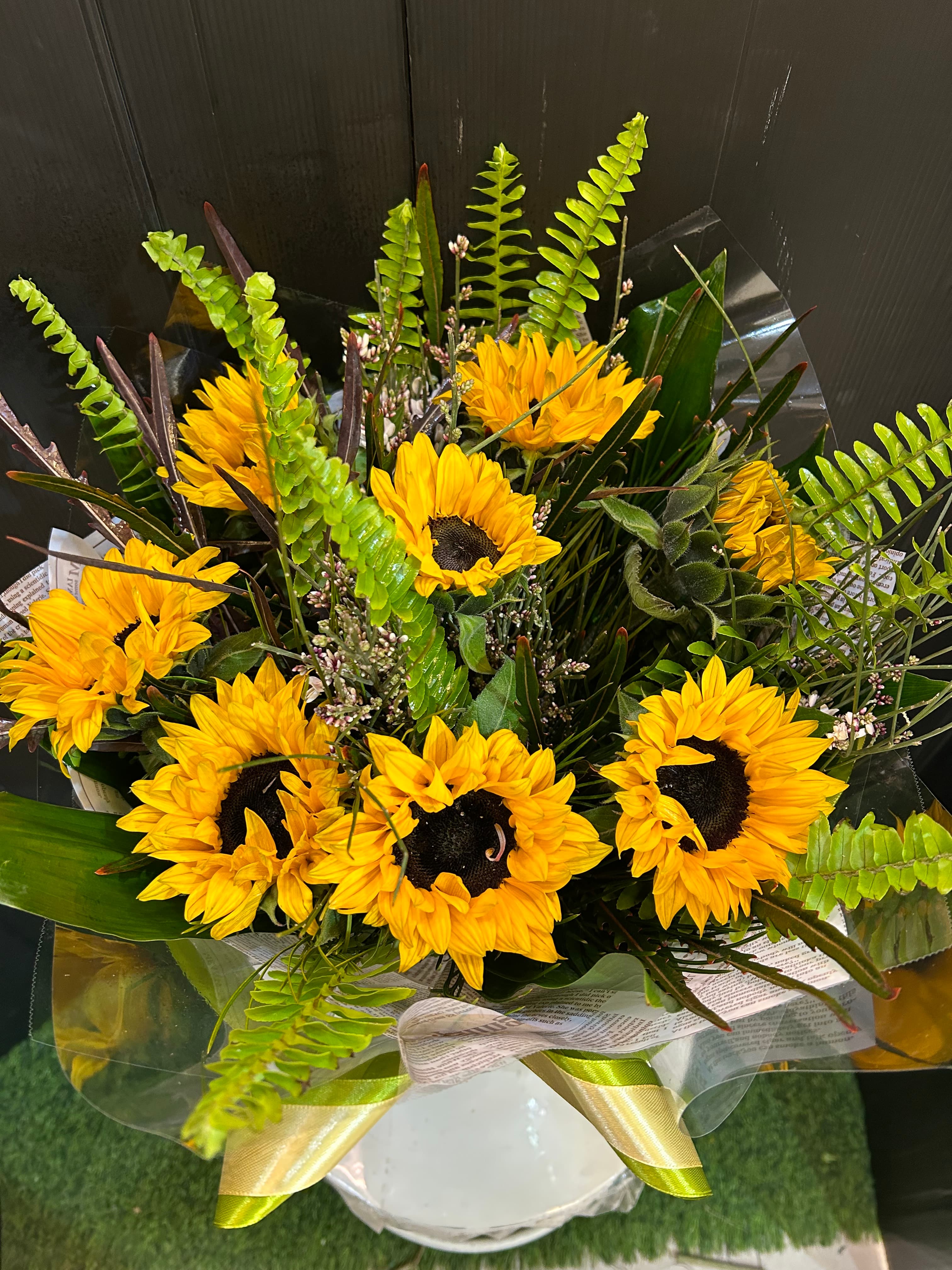 זר חמניות כפרי