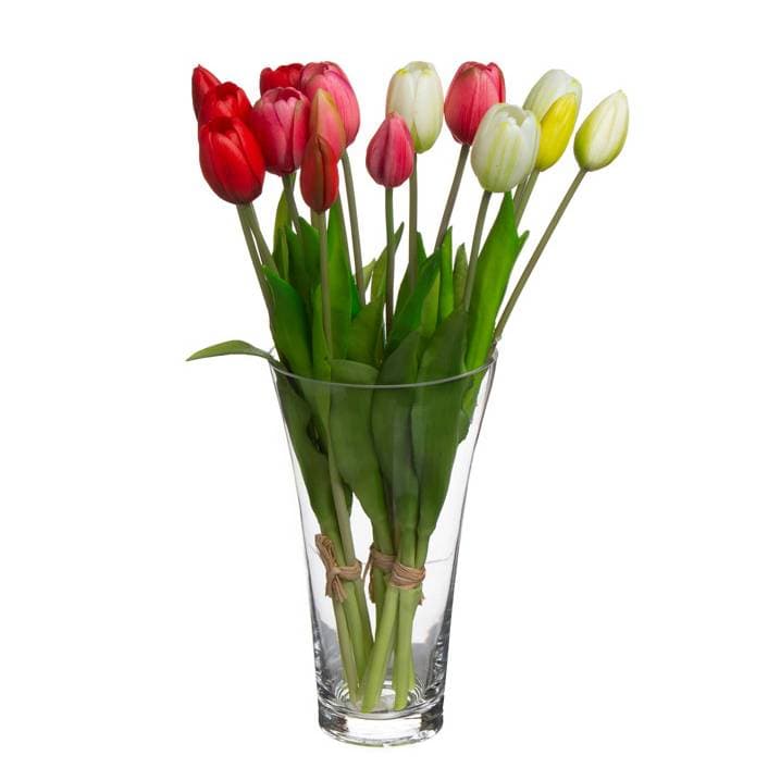 בוקט טוליפ מלאכותי סיליקון ( 5 ענפים)